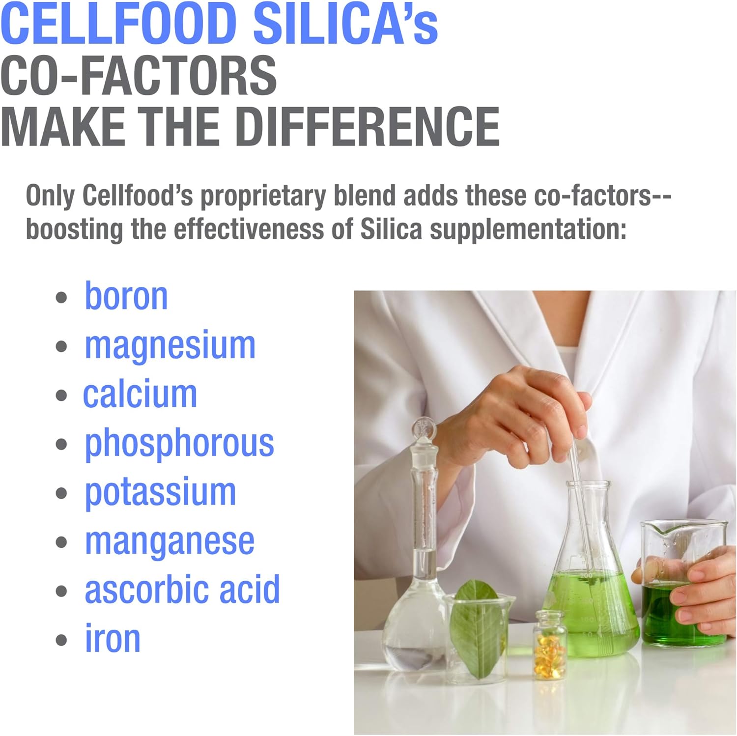 Cellfood Essential Silica Anti-Aging Formula, 4 fl oz - Supports Healthy Bones, Joints, Hair, Skin, Nails, Teeth & Gums - Easy to Absorb Liquid - Gluten Free, Thiaminase Free, Non-GMO - 40-Day Supply-Velvo Beauty