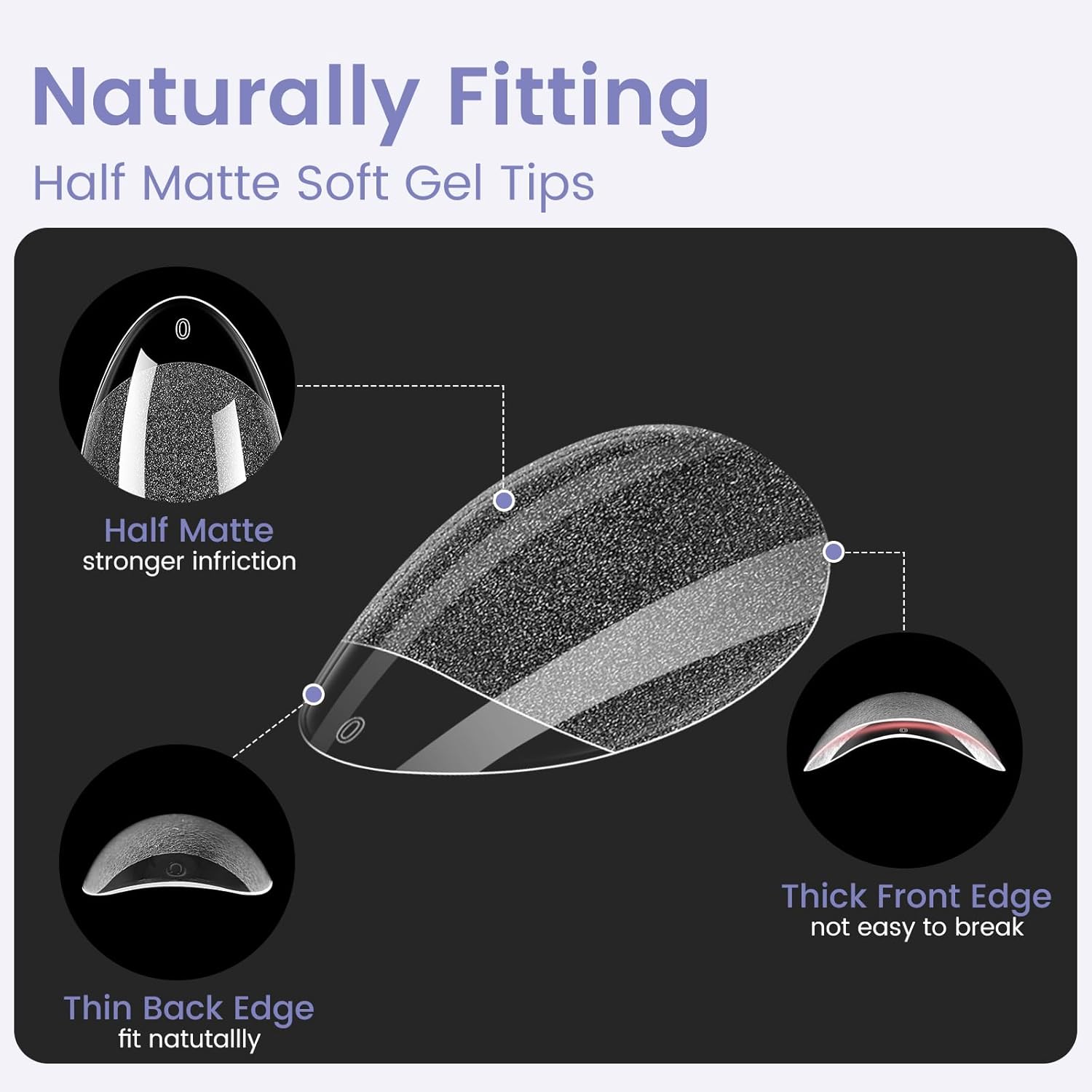 Extra Short Almond Nail Tips: 240Pcs Small Almond Shape Soft Gel Fake Nail Tips for Nail Extension, 12 Sizes Full Cover Clear Press on Nails for Girls for Home DIY Salon-Velvo Beauty