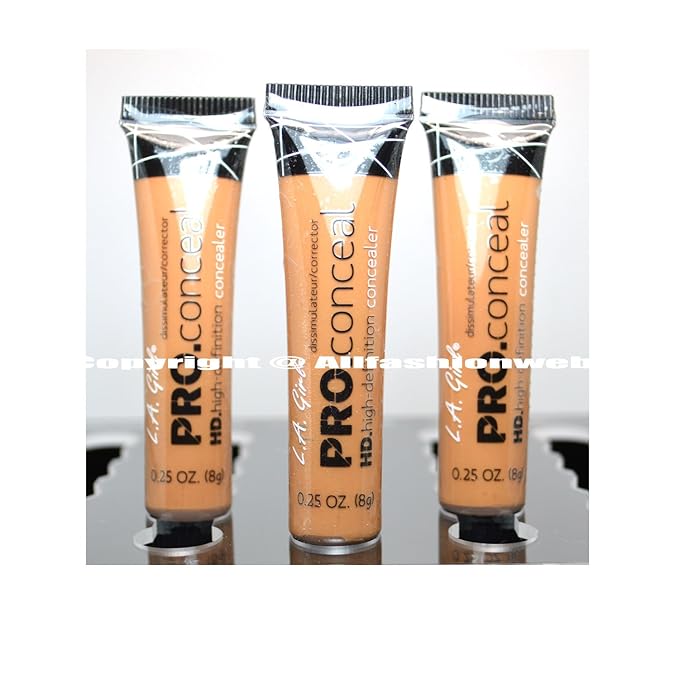L.A. Girl Pro Concealer x GC983 Fawn HD High Definition Liquid, Assortment, 0.75 Ounce, (Pack of 3)-Velvo Beauty