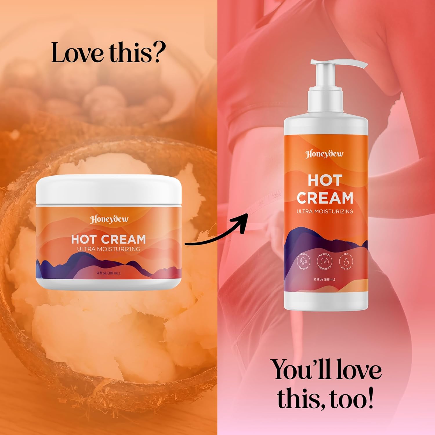 Hot Firming Lotion Sweat Enhancer - Skin Tightening Cream for Stomach Fat and Cellulite - Sweat Cream for Better Workout Results - Long Lasting Moisturizing Pre and Post Workout Massage Lotion-Velvo Beauty