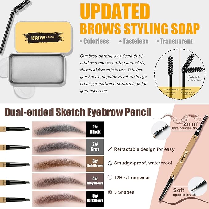 All in One Makeup Kit,Includes Naked Eyeshadow,CC Cream,Liquid Foundation,Lipstick Set,Mascara,Makeup Brush,Makeup Sponge,Eyebrow Pencil,Eyebrow Soap,Eyeliner Stamp, Primer,Contour Stick,Cosmetic Bag-Velvo Beauty