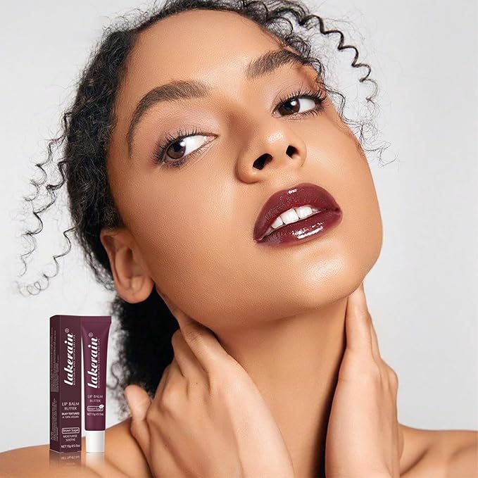 Lip Glowy Balm Butter Lip Balm Plumps Moisturizing Hydrating Lip Mask Repair Moisturizer Lips Care Lip Treatment for Dry Cracked Lip, Glossy Finish, Vegan Tinted Lip Balm Chapstick (#3 Brown Sugar)-Velvo Beauty