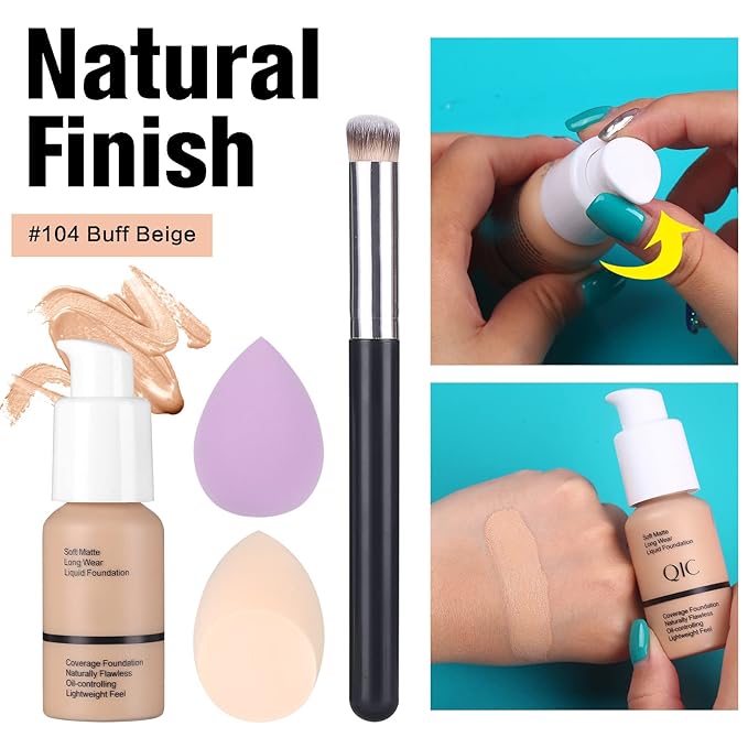 Makeup Set For Women Full Kit - 39 Colors Nude Smokey Eyeshadow Palette, Liquid Foundation + Concealer Brush, Black Mascara Eyeliner Pen, Matte Liquid Lipstick Set, Eyebrow Soap Gel Kit, Makeup Sponges with Makeup Bag Gift Set-Velvo Beauty