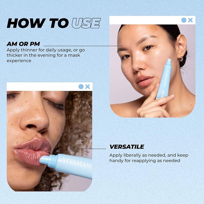 Vitamasques Overnight Lip Mask - Hydrating Coconut Flavor Lip Balm Moisturizer with Vitamins & Natural Oil Hydrates, Nourishes & Plumps Lips Area - Korean Skin Care Lip Care Products (Pack of 3)-Velvo Beauty