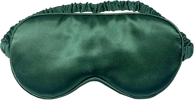 Silk Eye mask for Sleeping Light Blocking for Bedroom, Plane Travel Satin Sleep mask Women Mens,Blackout to Help You deep Sleep (Green)-Velvo Beauty
