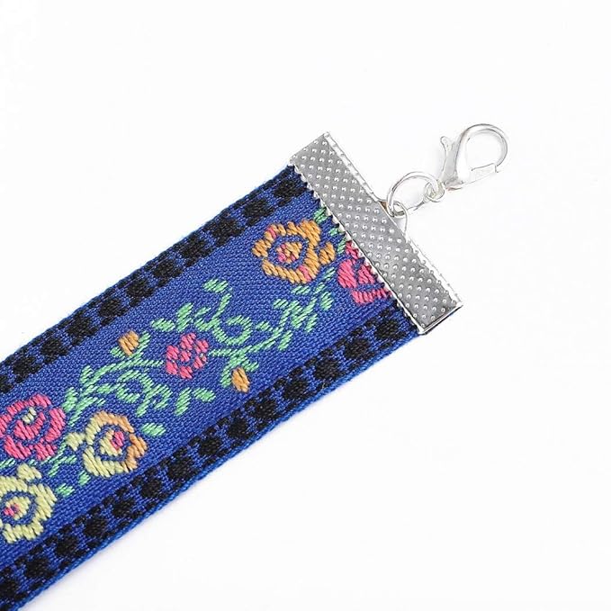 Boho Necklace Flower Choker Necklace Leaves Chain Necklace Jewelry for Women and Girls (Blue)-Velvo Beauty