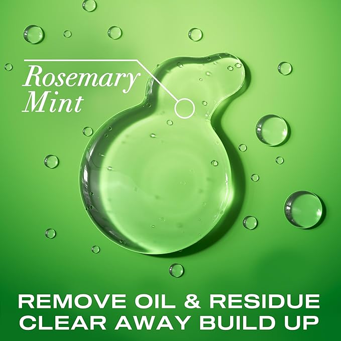 OGX Clarifying Strength + Rosemary Mint Shampoo, Clarifying Shampoo for Oily Hair Visibly Helps Remove Oil & Residue to Clear Away Buildup, Sulfate-Free Surfactants, 13 fl. oz-Velvo Beauty