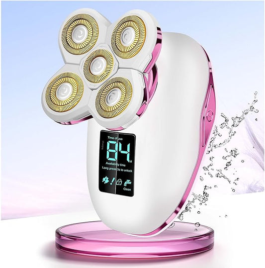 Electric Razors for Women Legs Travel : Rechargeable Waterproof Razor Trimmer for Womens - Dry Wet Electric Shaver for Women - Pro Portable Personal Body Shaver-Velvo Beauty