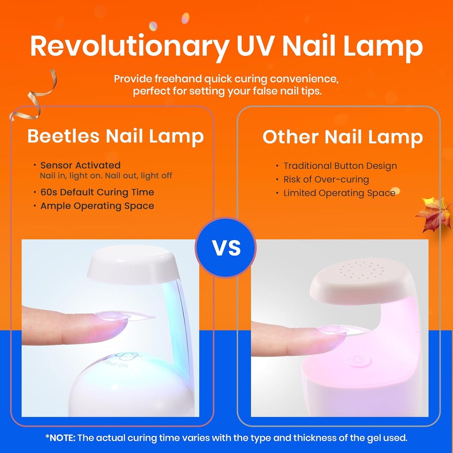 Beetles Gel Nail Kit Medium Almond with Nail Dehydrator and Primer, 576Pcs Half Matte Etch-X Gel Nail Tips Solid Nail Glue Mini Nail Lamp Acrylic Nail Tips Easy DIY Nail Extension Set Gift for Women-Velvo Beauty