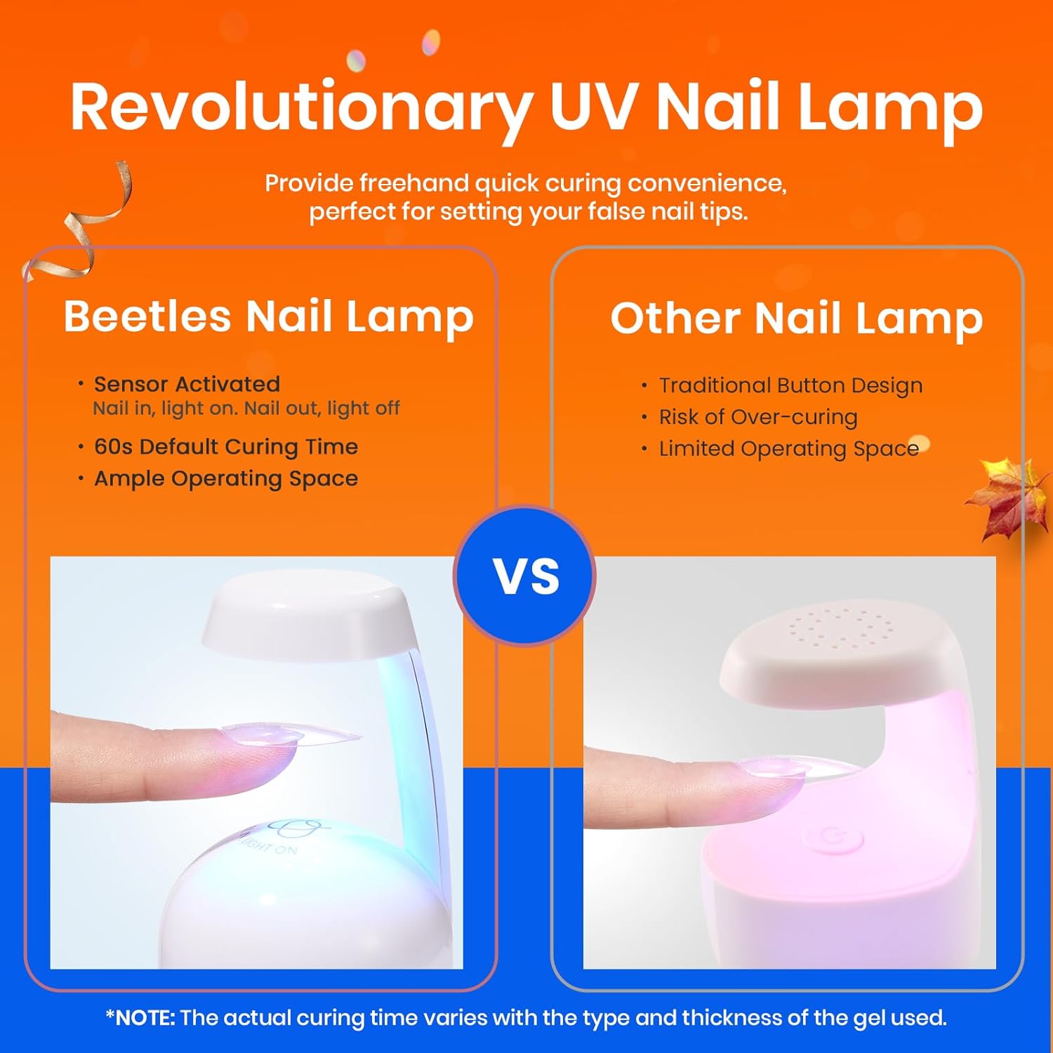 Beetles Gel Nail Kit Medium Almond with Nail Dehydrator and Primer, 576Pcs Half Matte Etch-X Gel Nail Tips Solid Nail Glue Mini Nail Lamp Acrylic Nail Tips Easy DIY Nail Extension Set Gift for Women-Velvo Beauty