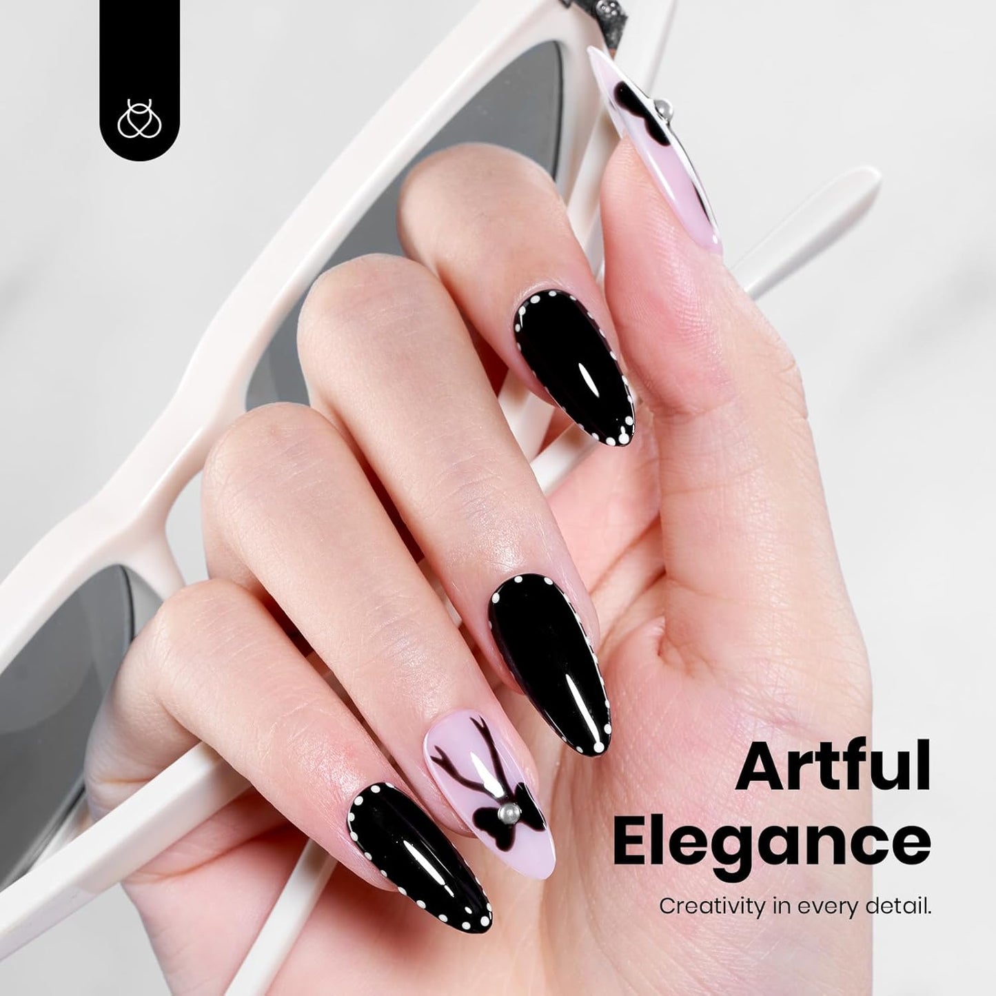 Beetles Black Halloween Gel Polish 2Pcs Pure Black Gel Nail Polish Set 15ml Dark Base Color Soak Off Uv Nail Lamp Art Manicure DIY Design Gift for Women Long Nights Collection-Velvo Beauty