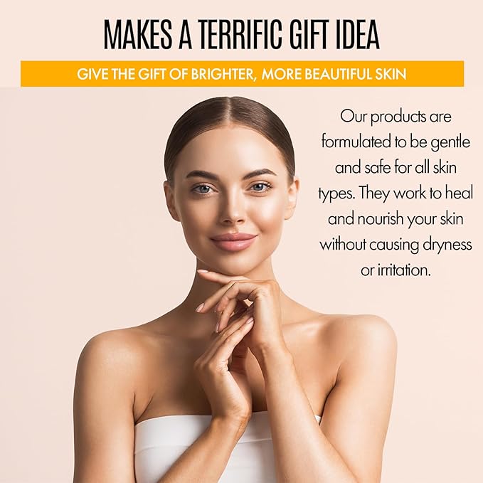 Turmeric Skincare Set - Turmeric Skin Care Products Brightening & Acne - Turmeric Skin Care Kit, Turmeric Skin Care Set - Turmeric Cleanser, Body Scrub, Face Cream & Facial Serum-Velvo Beauty
