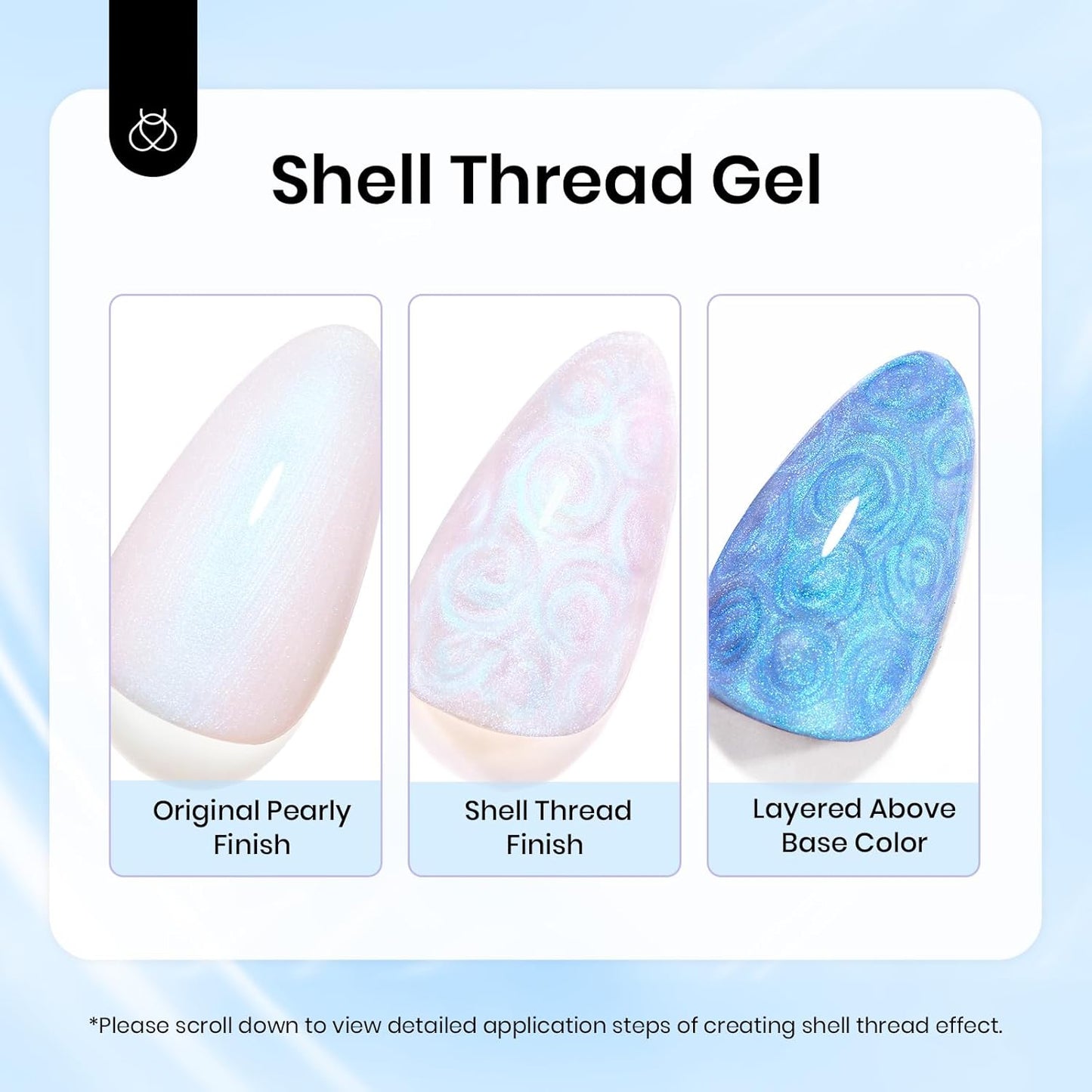 Beetles Pearl Gel Nail Polish - Swirling Clouds 15ML Pearl White Gel Polish Shimmer Mermaid Iridescent Pearlescent Nail Polish Soak Off Uv LED Lamp Need Manicure Salon DIY Nail Art Gift for Women-Velvo Beauty