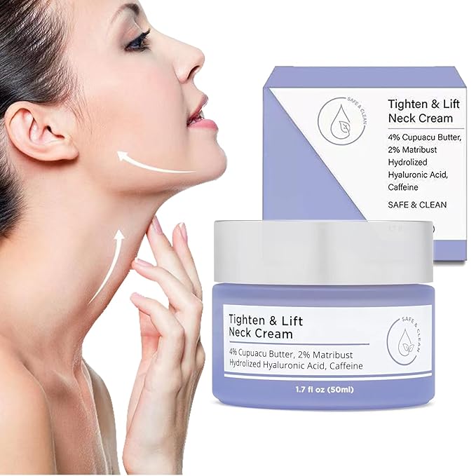 Neck Firming Cream, Neck Tightening Cream, Tighten and Lift Neck Cream, Neck Creams for Tightening and Firming Sagging Skin, Help Reduce Fine Lines & Wrinkles-Velvo Beauty