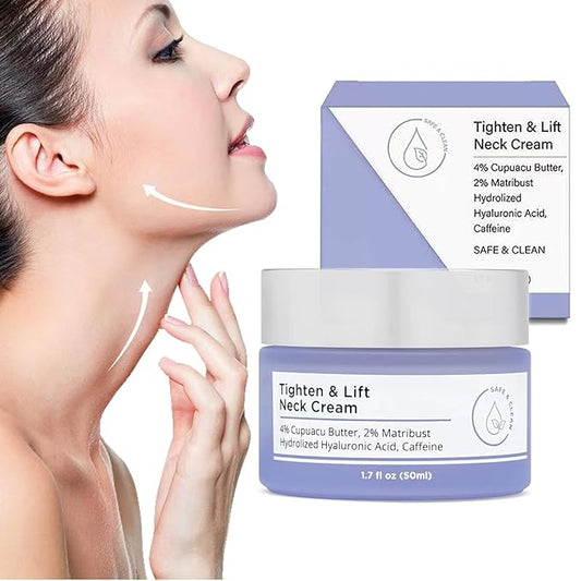 Neck Firming Cream, Neck Tightening Cream, Tighten and Lift Neck Cream, Neck Creams for Tightening and Firming Sagging Skin, Help Reduce Fine Lines & Wrinkles-Velvo Beauty