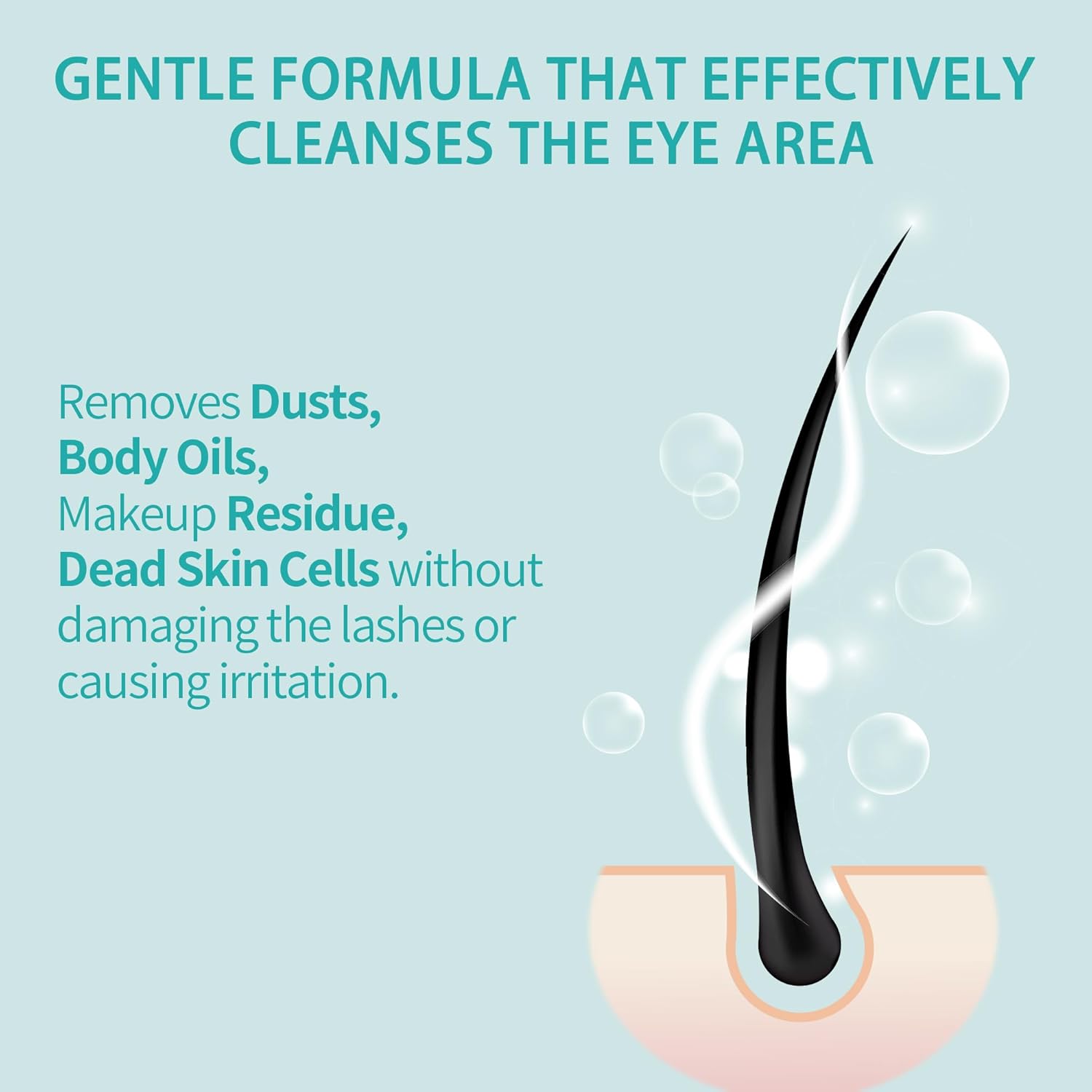 Lash Shampoo Bulk, Eyelash Cleanser for Extensions 1 Liter, Safe Makeup Remover, Non-irritating or Burning Formula Eyelid Foaming Cleanser for Professional Salon and Home Use (Unscented-1L)-Velvo Beauty