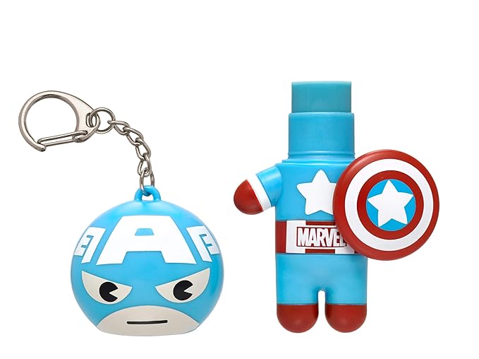 Lip Smacker Marvel, keychain, lip balm for kids - Captain America-Velvo Beauty