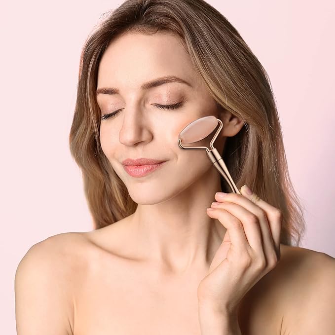 Tekson Face Massager Roller, 2-in-1 Jade Roller Facial Sculptor, Skin Care Tool for Skin Tightening, Anti-Aging, Reduce Puffiness/Wrinkles, Improve Facial Contour, Promote Lymphatic Drainage-Velvo Beauty