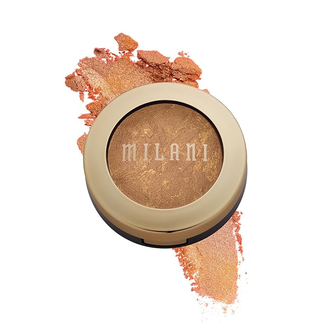 Milani Bronzer Powder - Baked Bronzer Made in Italy, Bronzing Shimmer Highlighter Makeup for Contour -Soleil-Velvo Beauty
