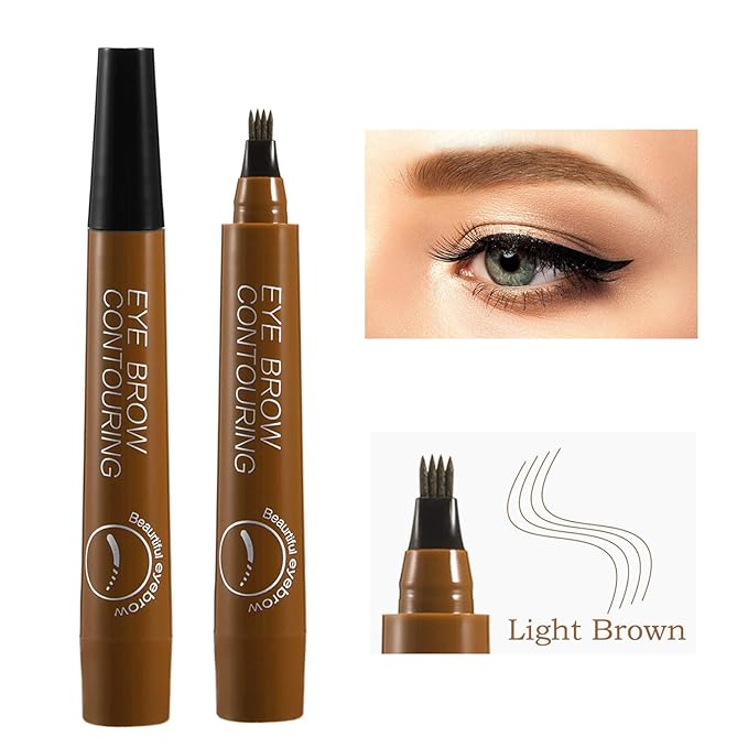 Liquid Eyebrow Pen, Waterproof Microblading Eyebrow Pencil with a Micro-Fork Tip Applicator, Creates Natural Looking Brows Effortlessly-Velvo Beauty