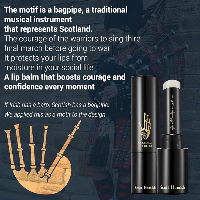 Courage Lip Balm – Hydrating Lip Balm for Men - Shea Butter & Cica to Moisturize & Soothe Dry, Chapped Lips – Anti Aging Lip Moisturizer to Restore Radiance and Improve Softness of Lips, 0.12oz.-Velvo Beauty