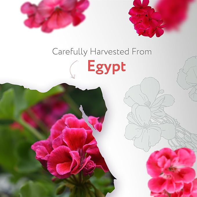 HBNO Organic Geranium Essential Oil - 1 oz (30ml) - USDA Certified Organic Geranium Essential Oil for Aromatherapy, Soap Making, DIY, Fragrances, Diffuser.-Velvo Beauty