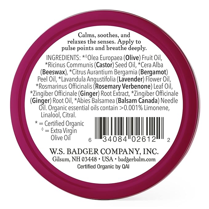 Badger - Sleep Balm, Lavender & Bergamot, Natural Sleep Balm, Scented Relaxing Balm for Children and Adults, Calming Night Balm, Organic Sleep Balm, 0.75 oz-Velvo Beauty