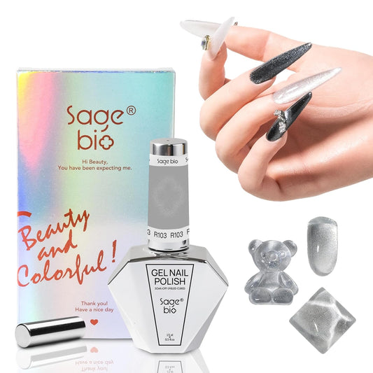 Multifunctional Cat Eye Gel Nail Polish, No Base or Top Coat Required, 15ml, Lasts Up to 4 Weeks, UV/LED Cured, Easy Application, R103-Velvo Beauty