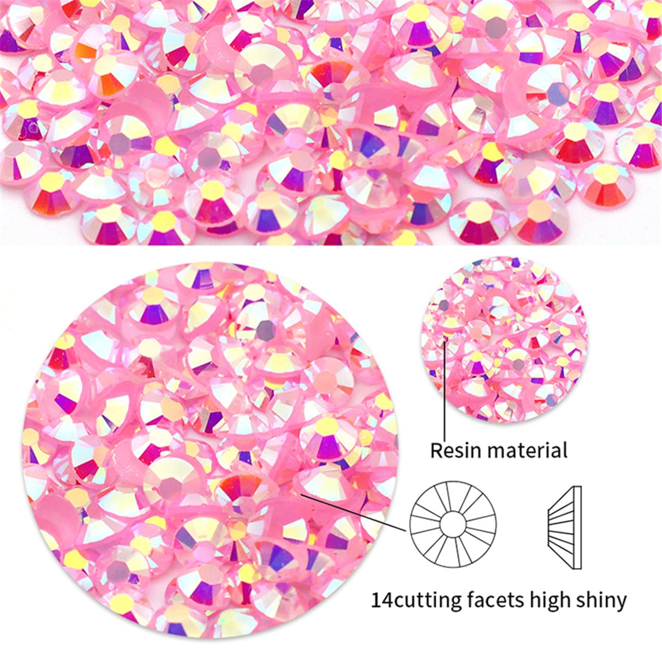 2250 Pcs SS16 4mm AB Flatback Rhinestones for Nails Art Crafts Glitter Round Shine Gems Crystals DIY Clothes Shoes （Dark Purple AB）-Velvo Beauty
