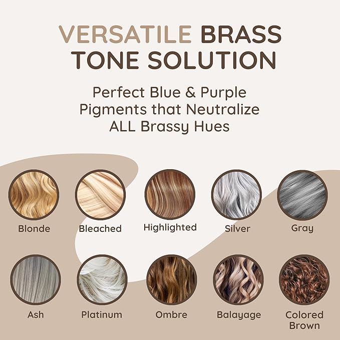 VITAMINS hair cosmetics Keratin Purple Hair Mask - Violet Blue Protein Deep Conditioner Treatment - Toner for Blonde Platinum Silver Gray Ash or Brown Colored Dry and Damaged Brassy Hair-Velvo Beauty