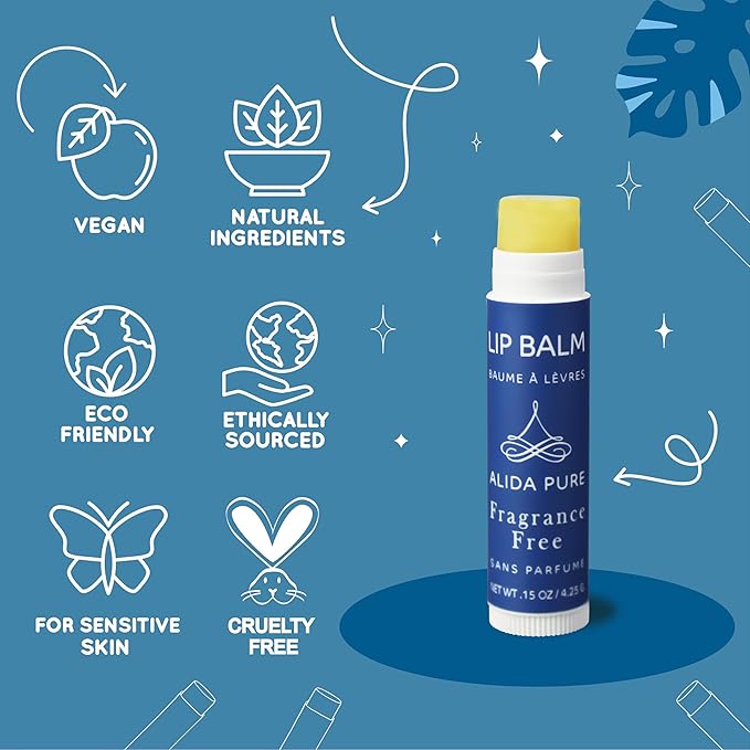 Favorites Lip Balm Collection, Vegan Lip Balm Set, Bees Wax Free, Coconut Oil Free, Avocado Oil, Organic Jojoba Oil, Vitamin E, Natural Moisturizer For Dry Cracked Lips, 3 Tube Set-Velvo Beauty