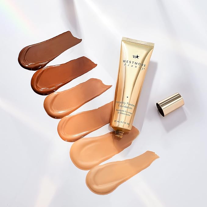 Westmore Beauty Instantly Flawless Foundation - Medium Tan 1.2 oz - Foundation Full Coverage, Makeup Foundation, Liquid Foundation, Best Foundation, Light Foundation Foundation Makeup Full Coverage-Velvo Beauty
