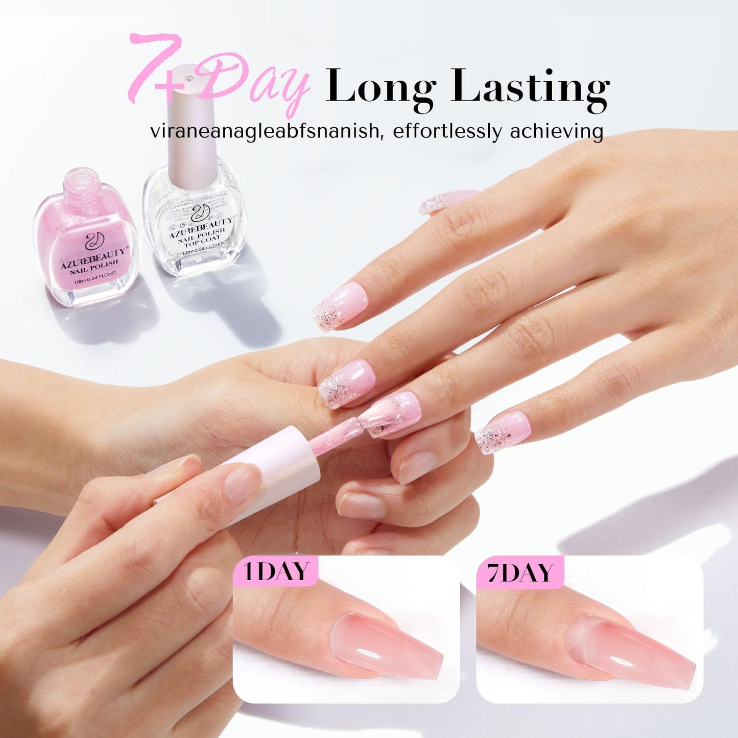 AZUREBEAUTY Magnetic Cat Eye Nail Polish Set – 2 Cat Eye & 2 Glitter Colors with Top Coat, Chrome Shimmer Gel Effect, Quick Dry Long Lasting DIY Nail Kit for Salon Home-Velvo Beauty