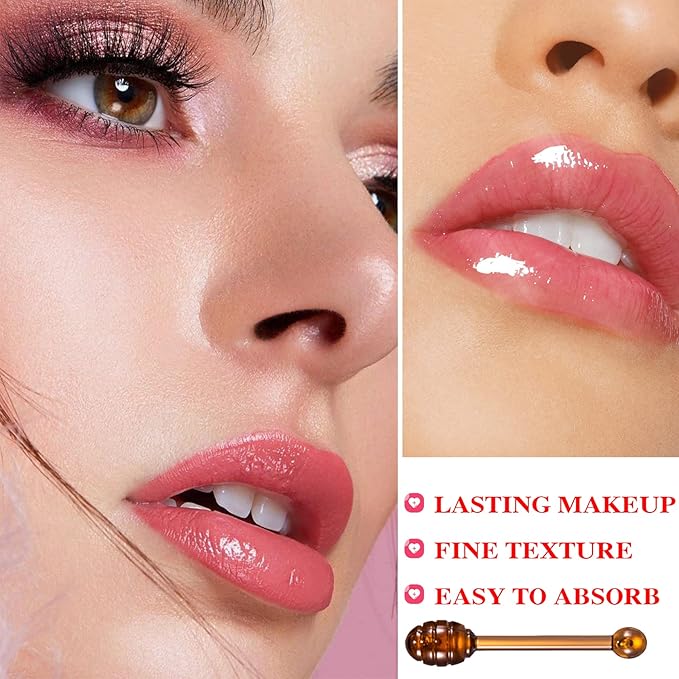 1PCS Bee Lip Balm Honey Pot,Honey Sleeping Lip Mask Bee Lip Balm with Applicator,Natural Moisturizing & Prevention Dry and Cracked Lip Scrubs Exfoliator-Velvo Beauty