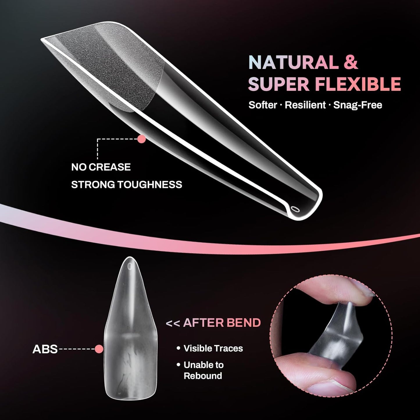 Ranrose 240pcs Nails Tips Coffin: XXL Super Long Half Matte False Nails 12 Sizes C Cruve Acrylic Nails, Coffin Press on Nails Extension For Nail Salons DIY-Velvo Beauty