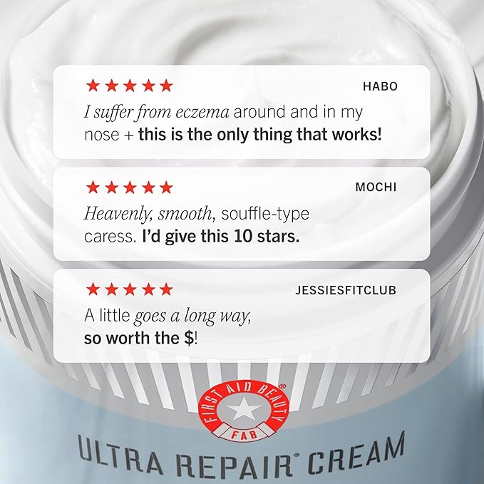 First Aid Beauty - Ultra Repair Cream, Intense Hydration Whipped Colloidal Oatmeal, Clinically Proven to Strengthen Skin Barrier in 7 Days & Helps Relieve Eczema, Luxury Face & Body Moisturizer, 12 oz-Velvo Beauty