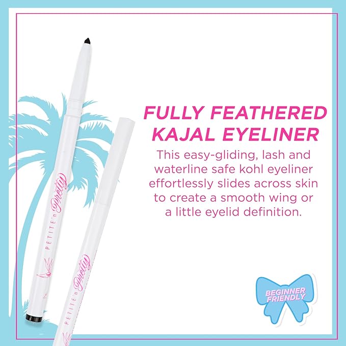 Petite 'n Pretty Eye Makeup Set for Kids - Makeup for Tweens & Teens - Fully Feathered Volumizing Mascara, Eyeliner, Made in the USA, w/Gift Bag-Velvo Beauty