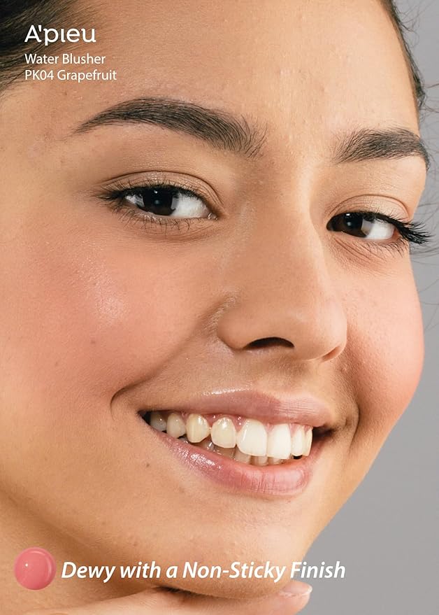 A'PIEU JUICY-PANG WATER BLUSHER (PK04 - Dewey Grapefruit Pearl) Korean Liquid Blush For Cheeks K Beauty Makeup-Velvo Beauty