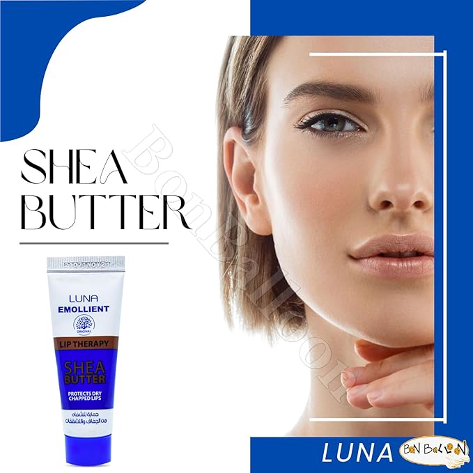 Luna Emollient With Shea Butter Protects Dry Lips Out & Makes Them Look Dewy And Soft For Lip Care That Keeps Your Lips Soft In Extreme (1 Pack = 0.35 oz / 10 ml) لونا حماية للشفاة من الجفاف والتشققات-Velvo Beauty