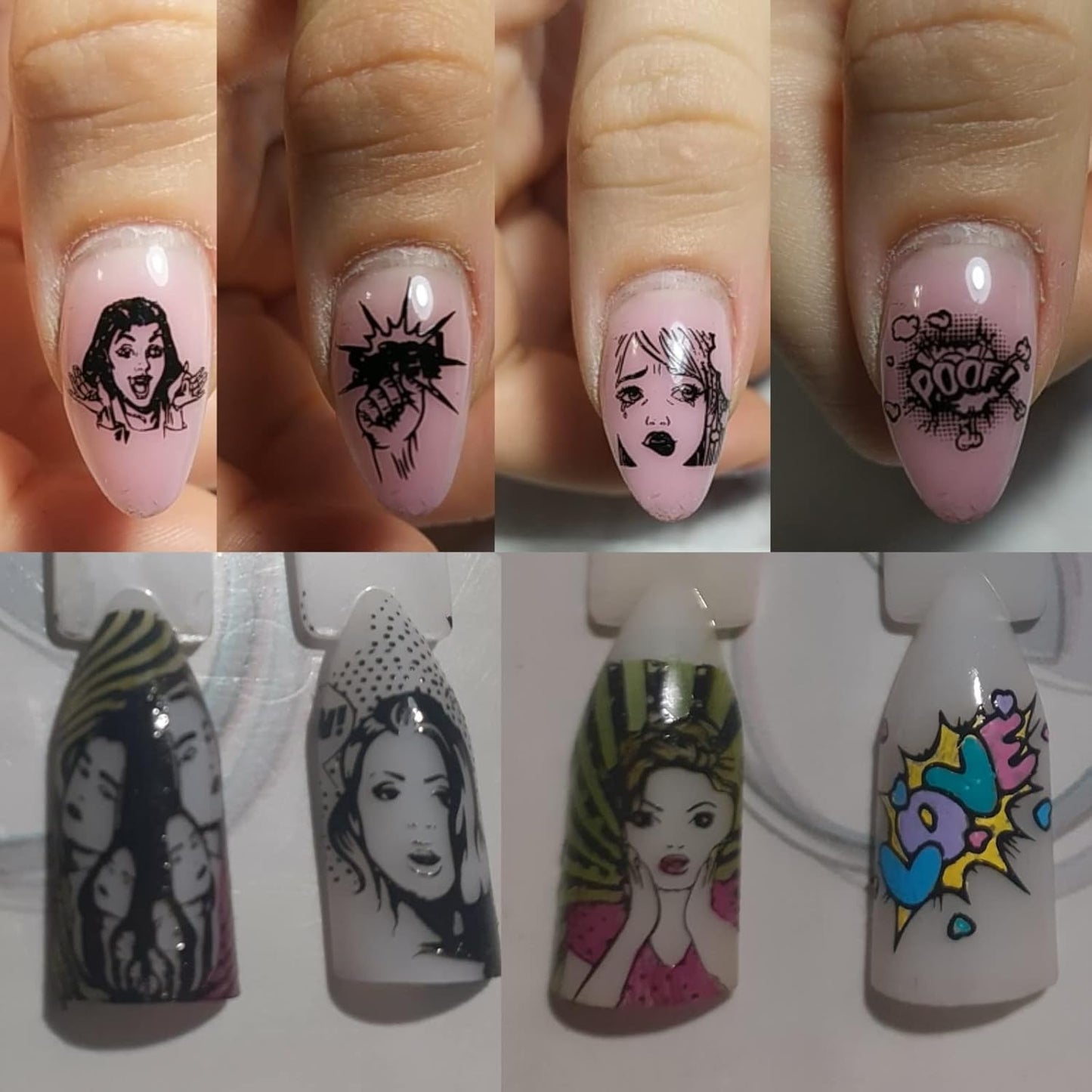 2pcs Mix Abstract Face Various Snake Series Nail Stamping Plates Beauty Girl Letter Word Image 14.5×9.5cm Nail Stamping Art Stencil Big Size Flower Fire Skull Full Cover Nail Art Stamp Templates Tools-Velvo Beauty