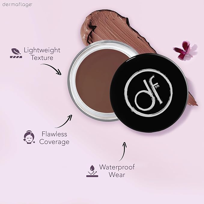 Waterproof Concealer Cream, Full Coverage Waterproof Makeup, Color Match Promise by Dermaflage, 6g/.2oz-Velvo Beauty