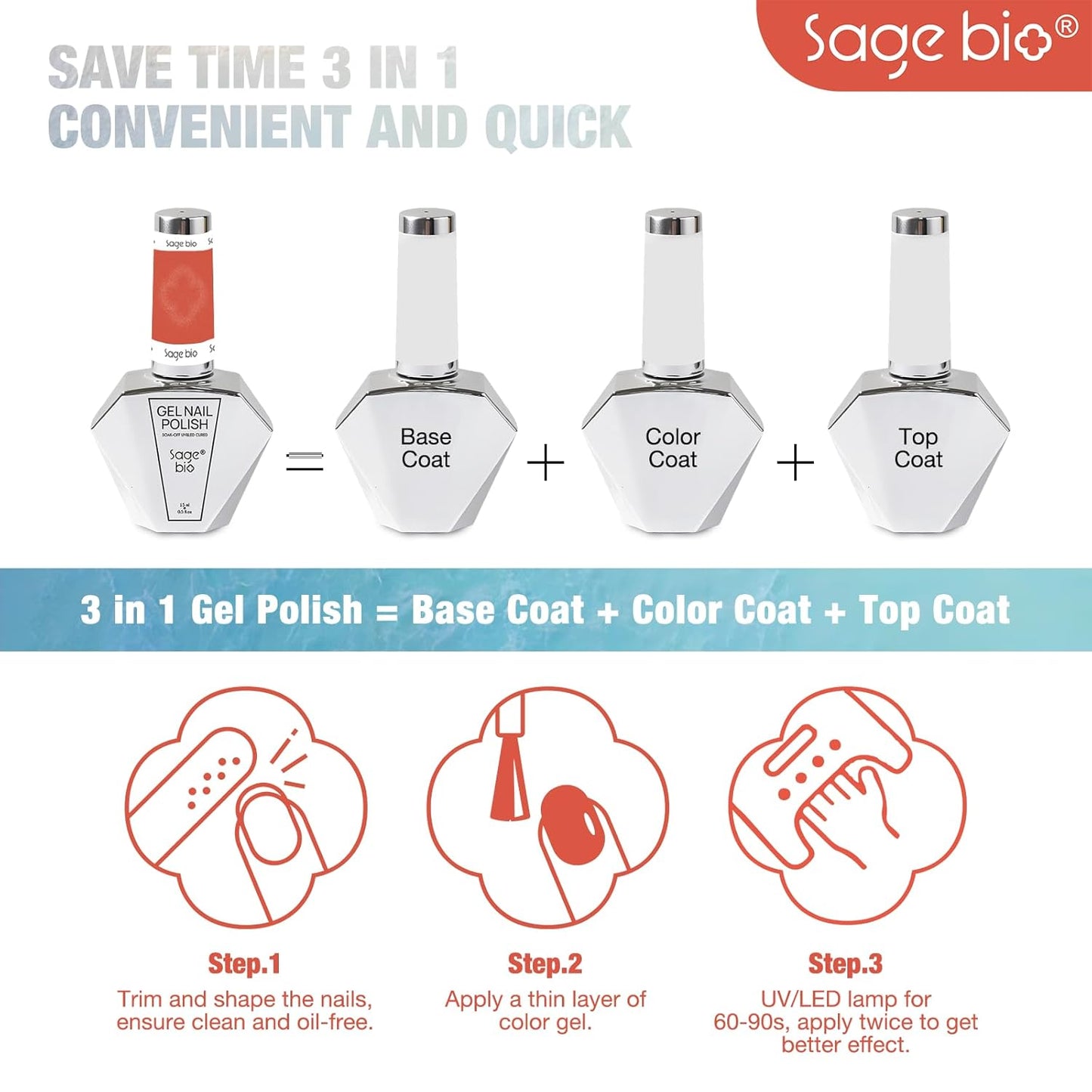 Multifunctional Cat Eye Gel Nail Polish, No Base or Top Coat Required, 15ml, Lasts Up to 4 Weeks, UV/LED Cured, Easy Application, R120-Velvo Beauty