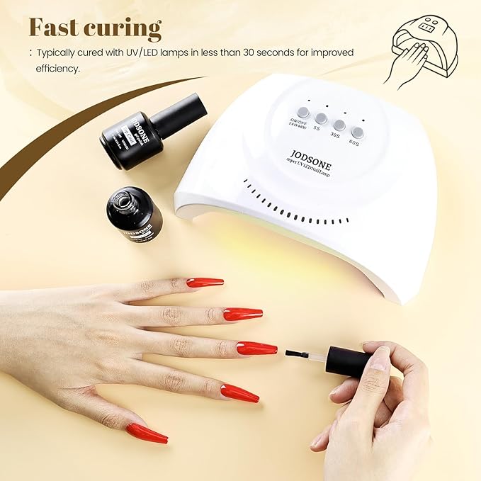 JODSONE 2 Bottles 15ml of Top Coat Gel Polish No Wipe Help Bright Manicure Need Lamp Cured-Velvo Beauty