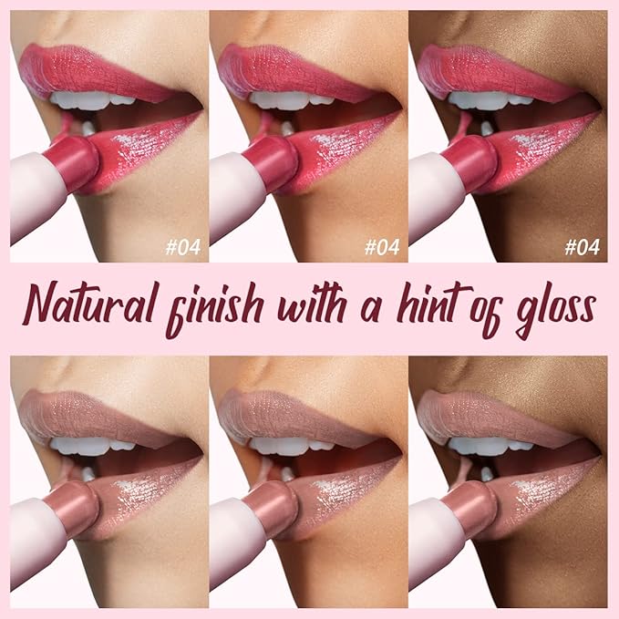 2PCS Tinted Lip Balm Chapstick with Color, Natural Semi - Gloss Finish, Hydrating/Coloring 2 in 1 Moisturizer Lip Stick for Girls & Women #04＋#05-Velvo Beauty