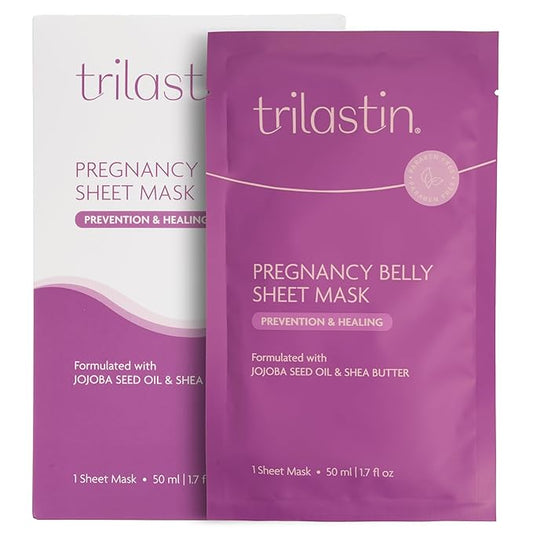 TriLASTIN Belly Masks - Belly Masks for Pregnant Women - Hydrating & Soothing for Itchy Skin - Reduces Stretch Marks - Safe for Sensitive Skin - Paraben & Phthalate-Free - Made in USA - 1 Pack-Velvo Beauty