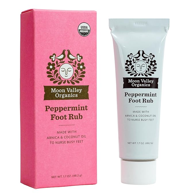 Moon Valley Organics Peppermint Foot Balm – Organic Cooling Foot Rub with Lavender, Arnica and Mint-Velvo Beauty