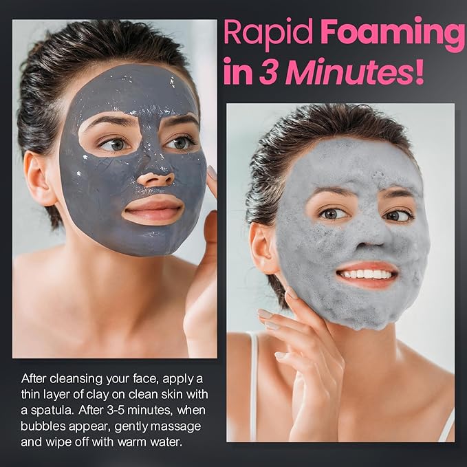 Carbonated Bubble Clay Mask -Exfoliation Face Mask | Detoxing Clay Mask for Blackhead Removal,Dull Skin,Skincare Facial Mask for Controlling Oil and Refining Pores,Mothers Day Gifts for Wife-Velvo Beauty