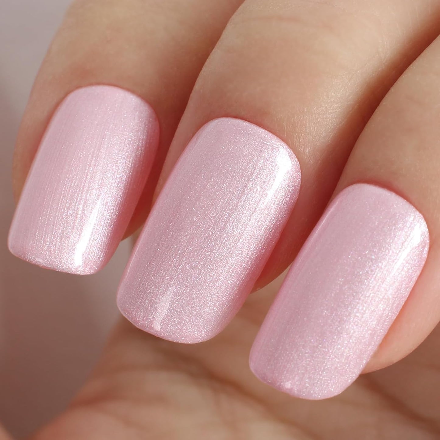 Light Pink Pearl Gel Nail Polish - 0.51 fl oz Pearl Peach Pink Shimmer Gel Polish for Manicure Salon or DIY Nail Art At Home - GP0028-Velvo Beauty