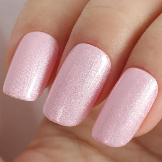 Light Pink Pearl Gel Nail Polish - 0.51 fl oz Pearl Peach Pink Shimmer Gel Polish for Manicure Salon or DIY Nail Art At Home - GP0028-Velvo Beauty