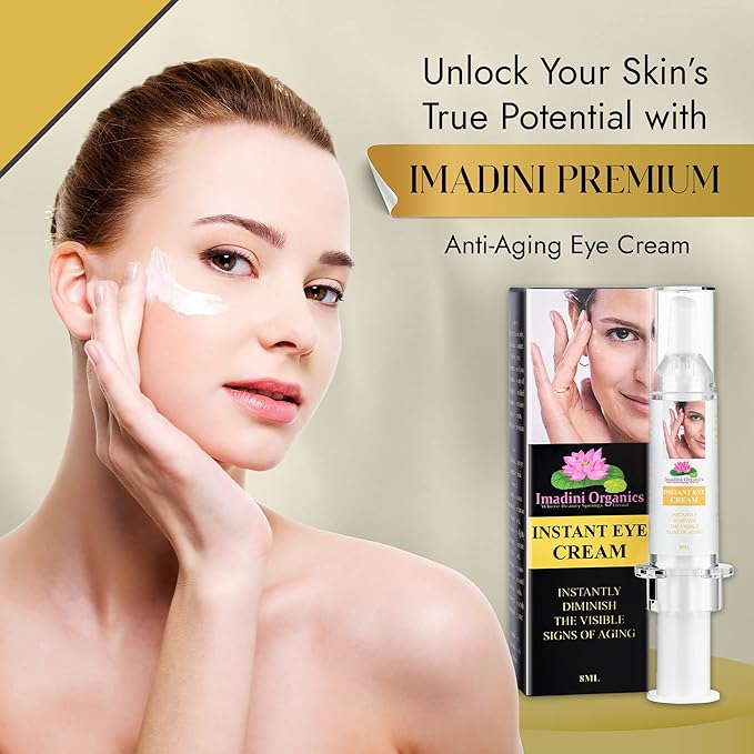Imadini Natural Eye Wrinkle Cream, Remove Eye Bag Dark Circles, Reduce Puffiness & Eye Wrinkle, Ideal Eye Bag Cream For Both Men & Women– 8ml-Velvo Beauty